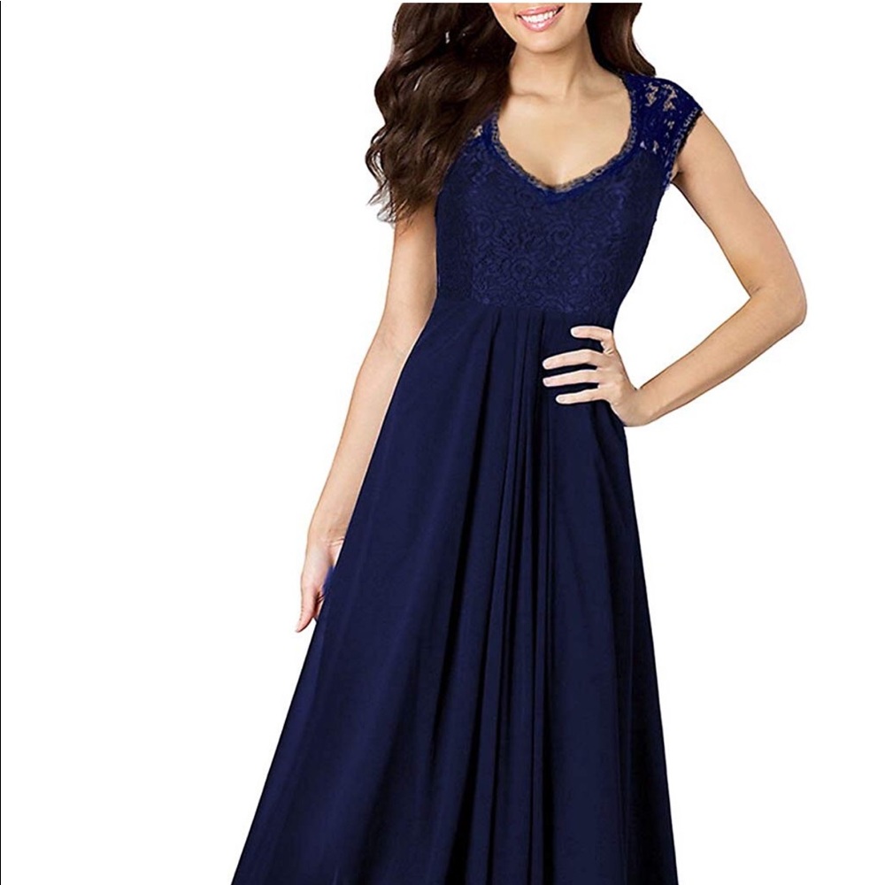 Navy blue bridesmaid dress